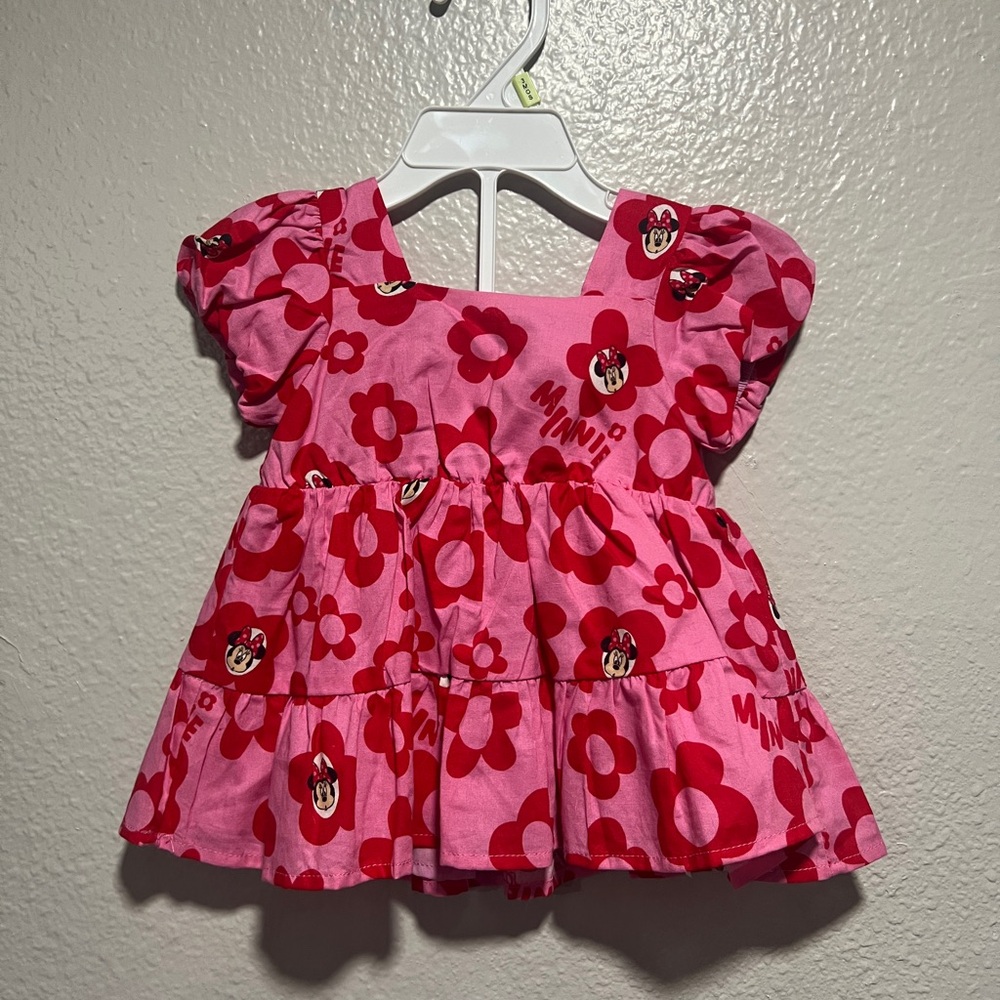 Disney Baby Pink Floral Minnie Outfit